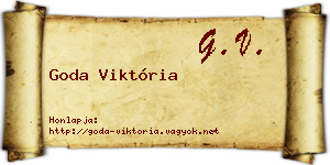 Goda Viktória névjegykártya